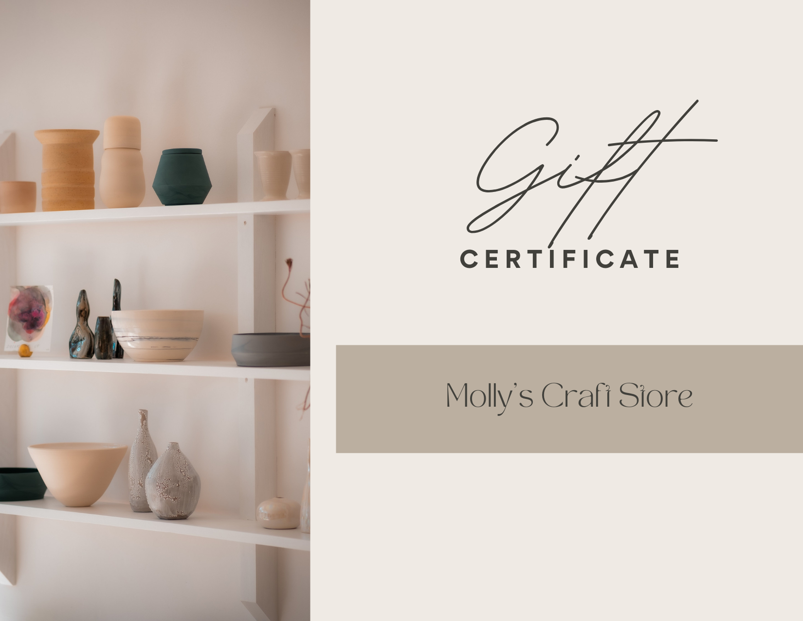 Gift Card Molly's Craft Store Molly's Craft Store